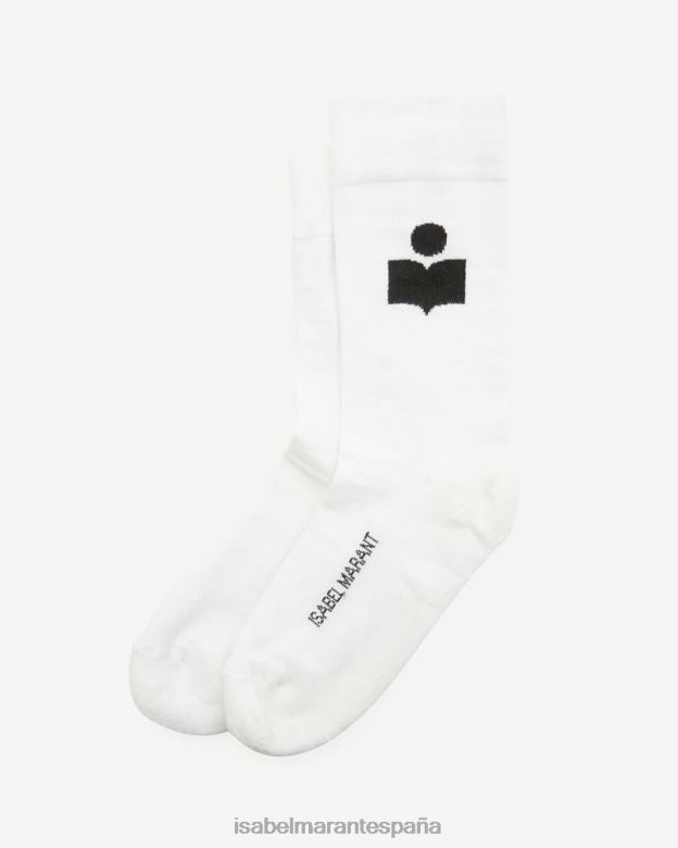 unisexo calcetines con logo Isabel Marant blanco accesorio 8DHLP1245