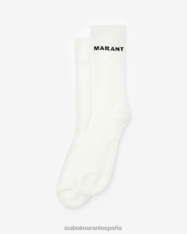 unisexo calcetines con logo dawi Isabel Marant blanco accesorio 8DHLP1256