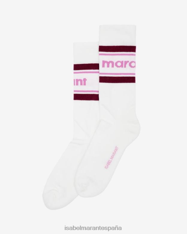 unisexo calcetines con logo de dona Isabel Marant rosa accesorio 8DHLP1260