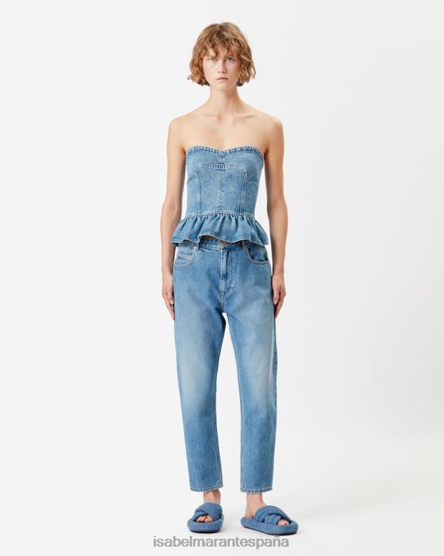 mujer jeans ajustados Isabel Marant azul claro ropa 8DHLP549