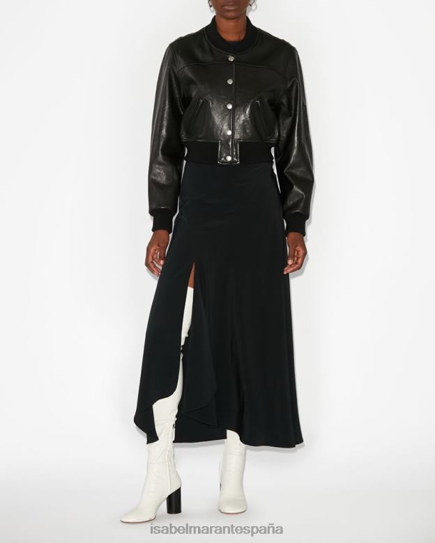 mujer falda sakura Isabel Marant negro ropa 8DHLP71