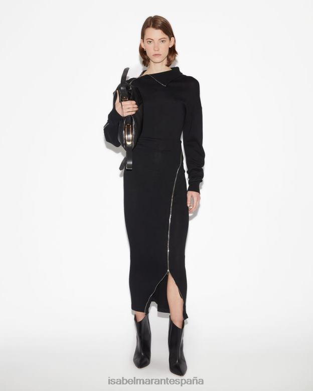 mujer vestido gemmy de lana merino Isabel Marant negro ropa 8DHLP68